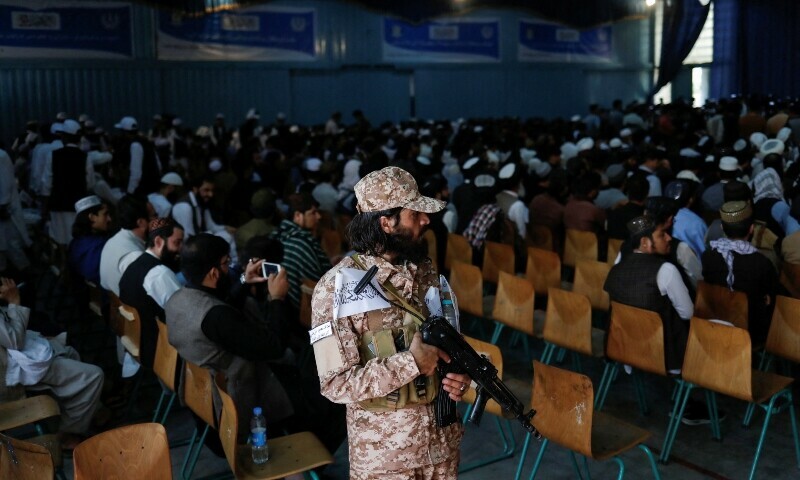 Taliban soldier stands guard at the second-anniversary ceremony of the takeover of Kabul by the Taliban in Kabul, Afghanistan, August 15, 2023. — Reuters