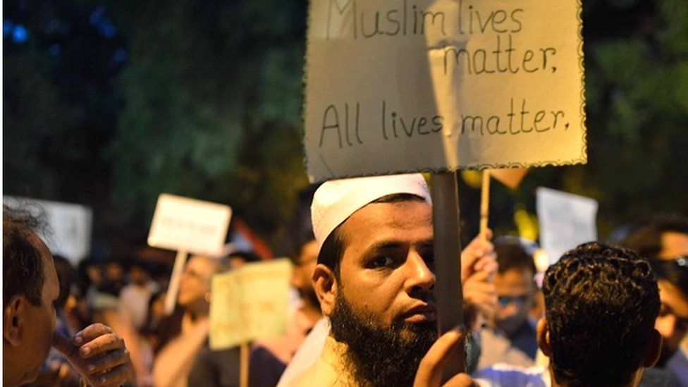 A 'Not in my Name' protest against anti-Muslim killings in India in Delhi, on June 28, 2017'Not in my Name' protest against anti-Muslim killings in India in Delhi, on June 28, 2017