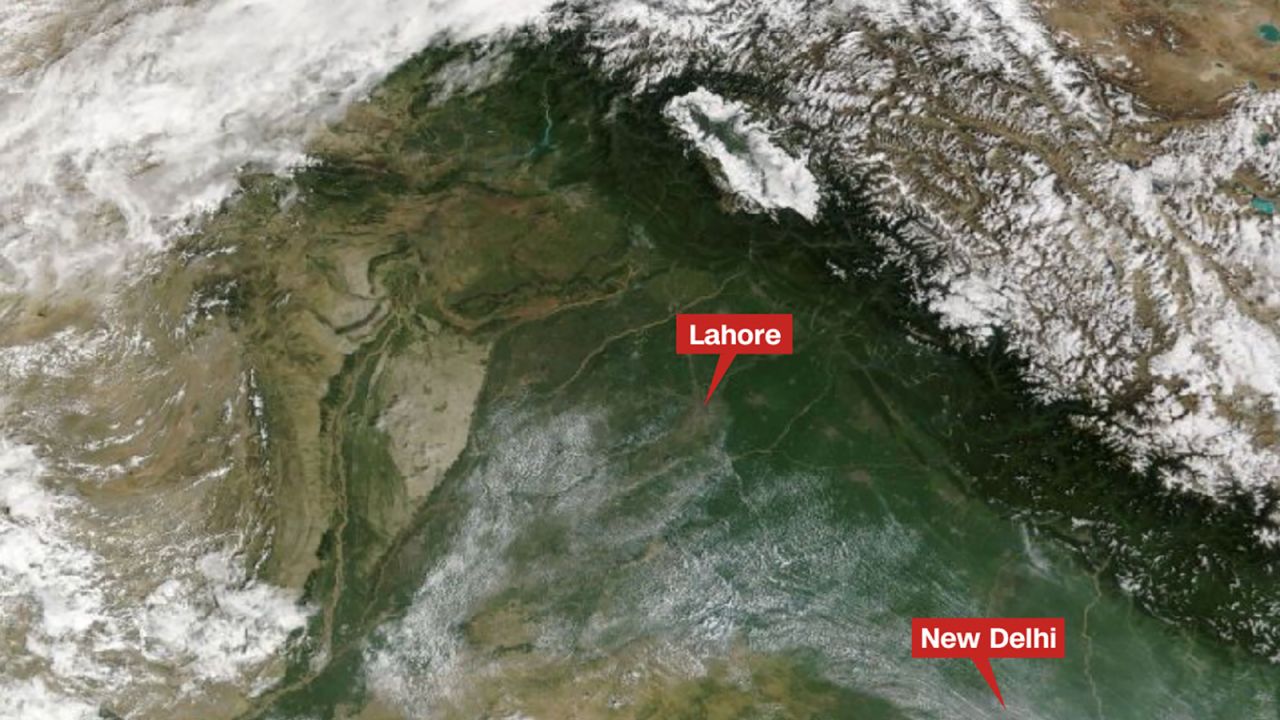 Satellite imagery from NASA Worldview shows Pakistan’s Punjab province and parts of northwest India on August 31, 2024.