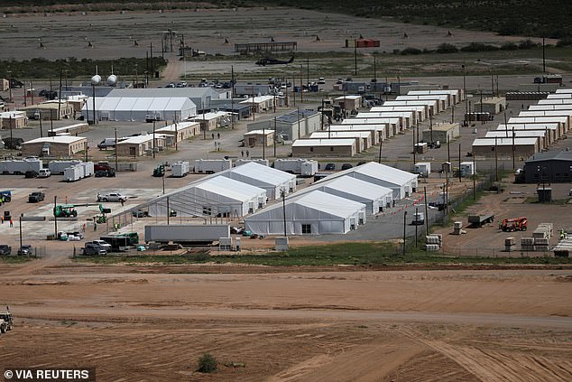 The base began setting up tents and taking in refugees from Afghanistan in August