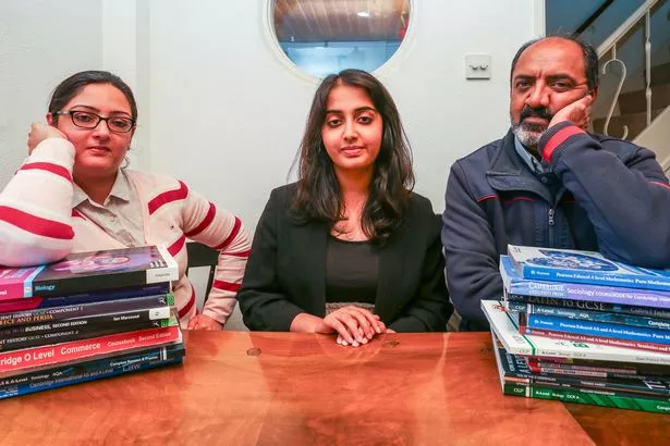 Mahnoor with parents Tayyaba and Usman