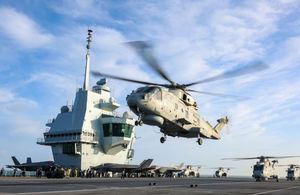 The flight deck of HMS Queen Elizabeth