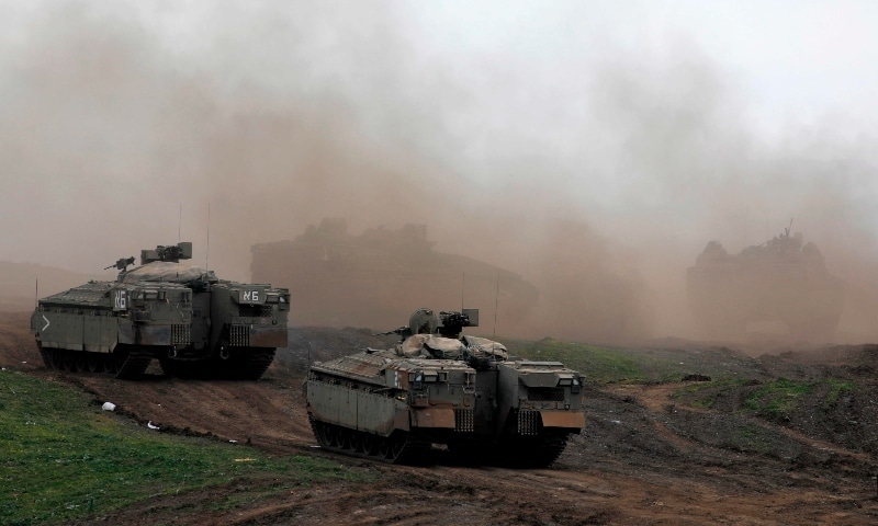 Israeli troops are pictured during a military drill in the Israeli-annexed Golan Heights on January 13, 2021. — AFP