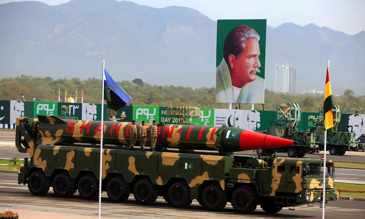 The Shaheen-III missile is displayed during the Pakistan Day parade in Islamabad, Pakistan, Mar 23, 2016. — Reuters/File