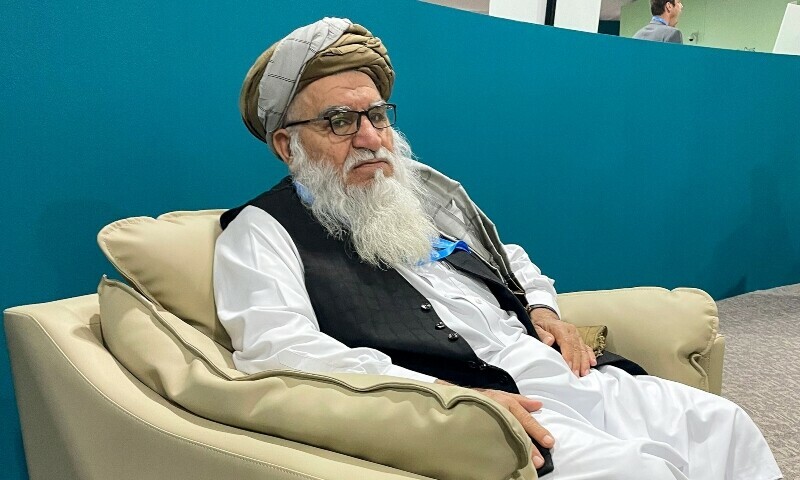 Mawlawi Matiul Haq Khalis, director-general of Afghanistan’s National Environmental Protection Agency (NEPA) meets with the media on the sidelines of the United Nations Climate Change Conference (COP29) in Baku on November 11, 2024. — AFP