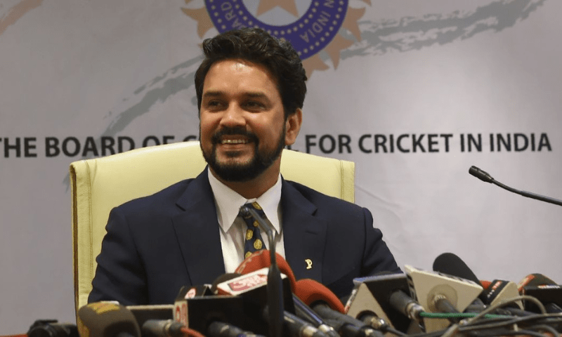 <p>Indian sports minister Anurag Thakur. — Photo via Scroll.in/File</p>