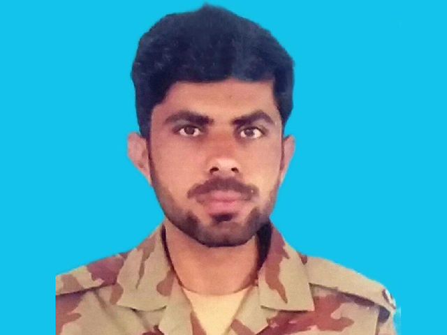 Lance Naik Waseem Ullah embraced Shahadat. PHOTO: ISPR