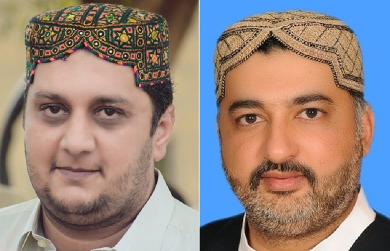 This combination of photos shows Pakistan Peoples Party lawmakers — Jam Awais Bijar (L) and Jam Abdul Karim Bijar. — Photos via Twitter/National Assembly website