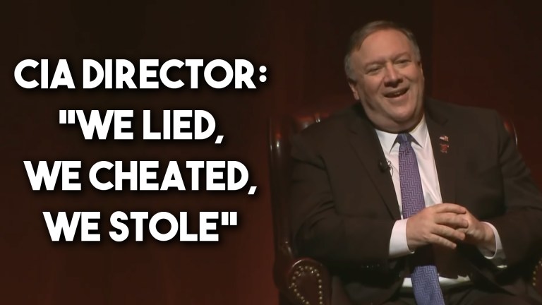 Pompeo CIA lied cheated stole