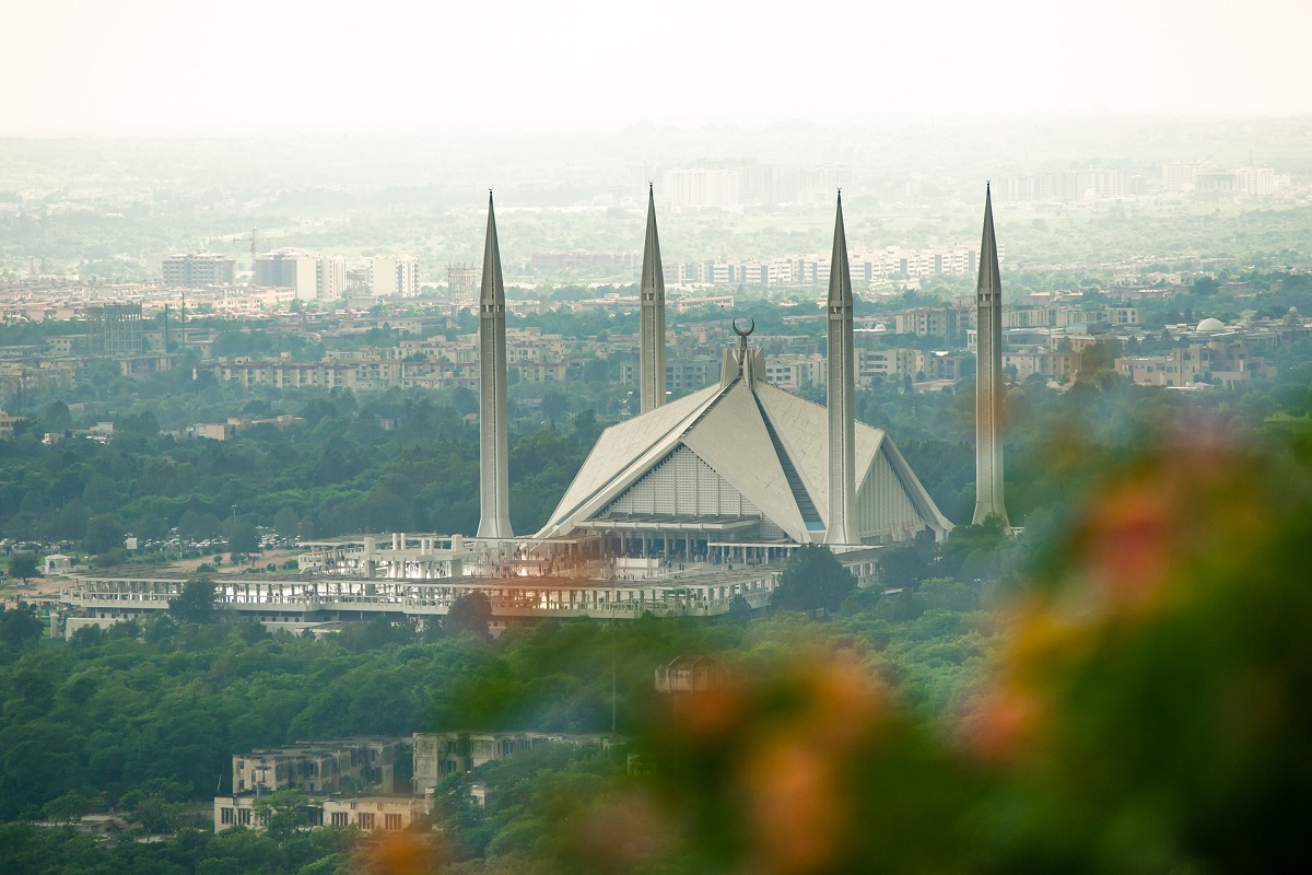 The Pakistani capital of Islamabad.