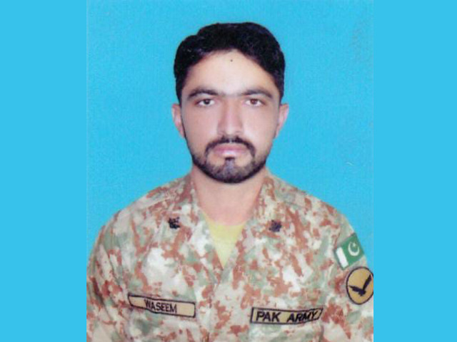 sepoy muhammad wasim age 25 years resident of khairpur having fought gallantly embraced shahadat photo ispr