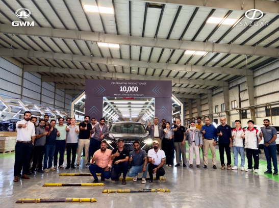 Pakistan auto factory rolled out a milestone 10,000th vehicle