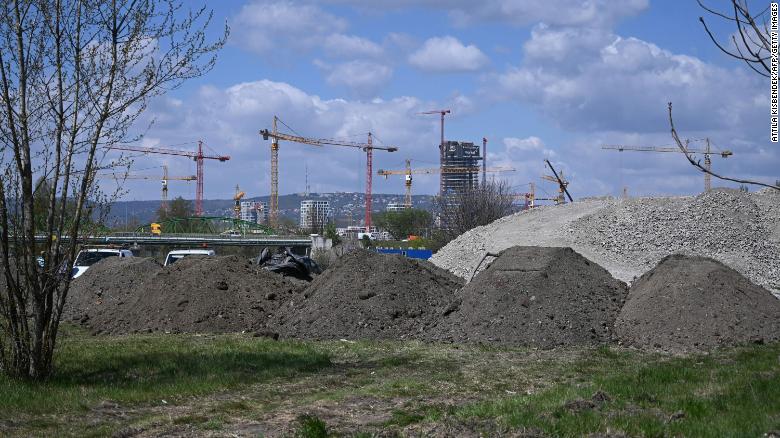 The Fudan campus is planned for construction at this site in Budapest, Hungary, seen on April 23, 2021.