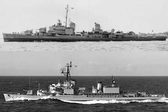 Gearing_class_destroyers_before_and_after_FRAM_modernization.jpg