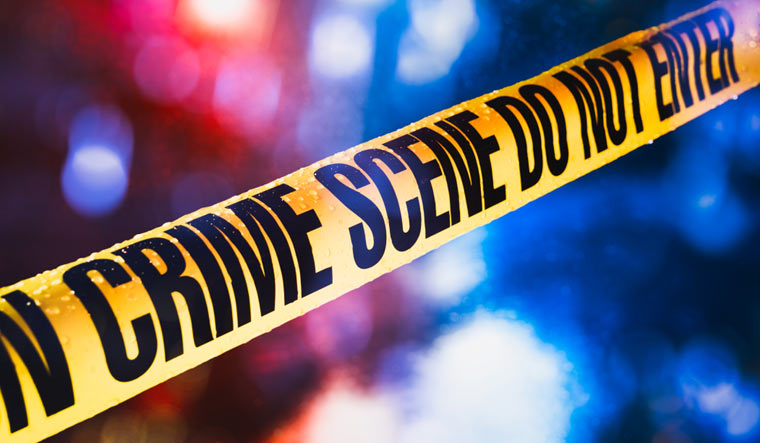 Police crime scene stock image