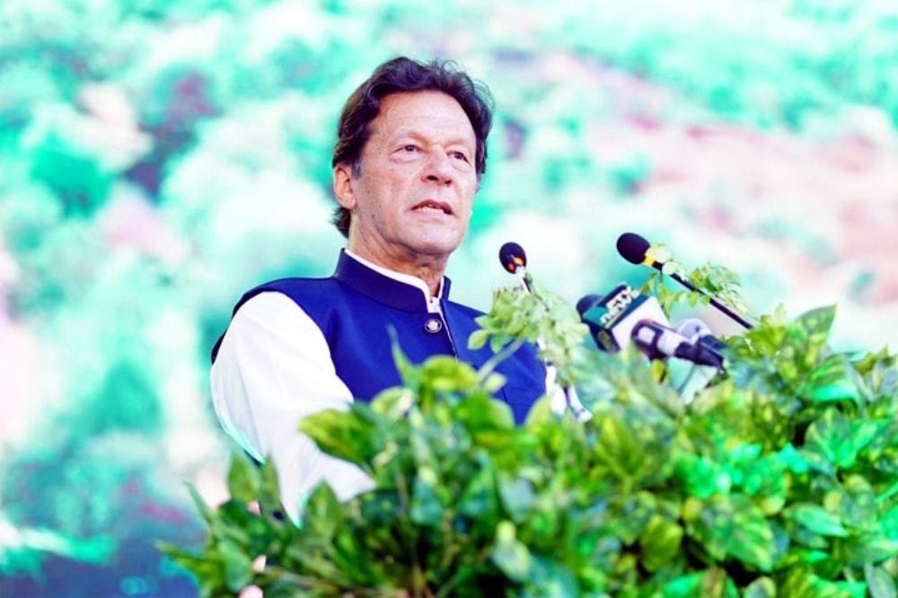 Prime Minister Imran Khan addresses a ceremony in Islamabad on World Environment Day on June 5. — Photo courtesy Radio Pakistan