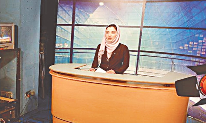 Female presenters, with uncovered faces, have become common on Afghan screen in recent years.—AFP/File