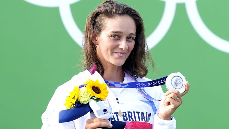 Mallory Franklin won silver in the women's C1 canoe slalom