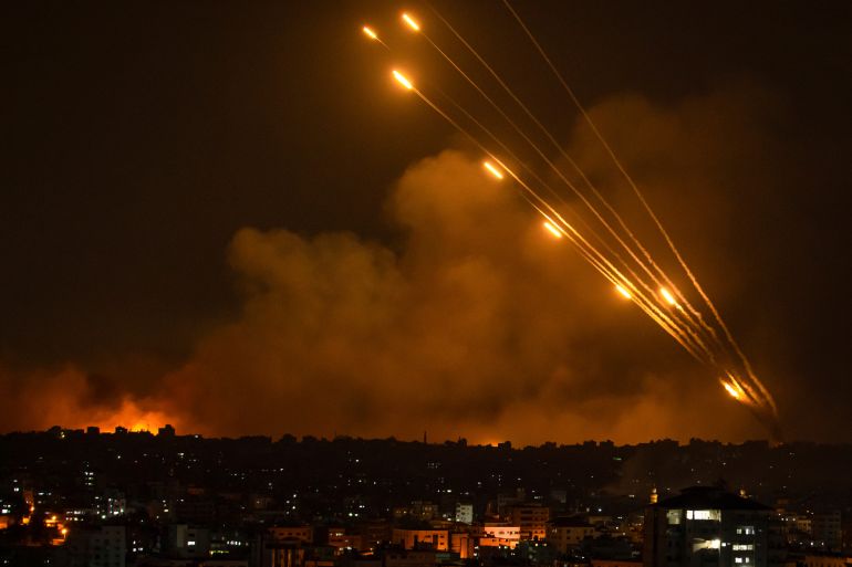 Rockets are fired towards Israel from the Gaza Strip