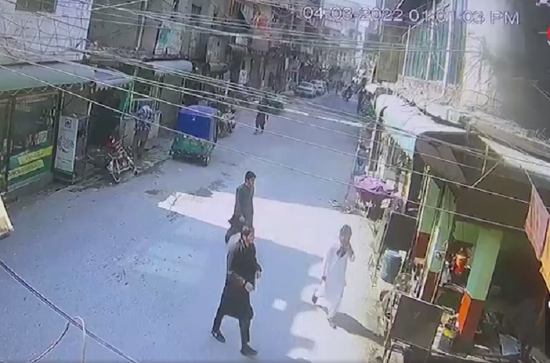 cctv footage captures the moment the peshawar suicide bomber arrives at the imambargah with two accomplices screengrab