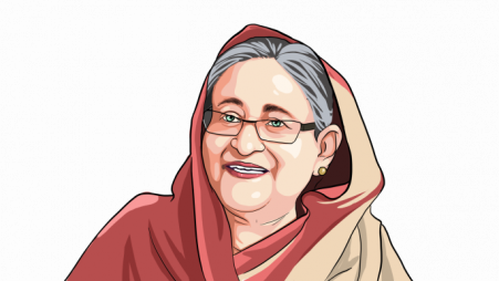 Prime Minister Sheikh Hasina. TBS Sketch.