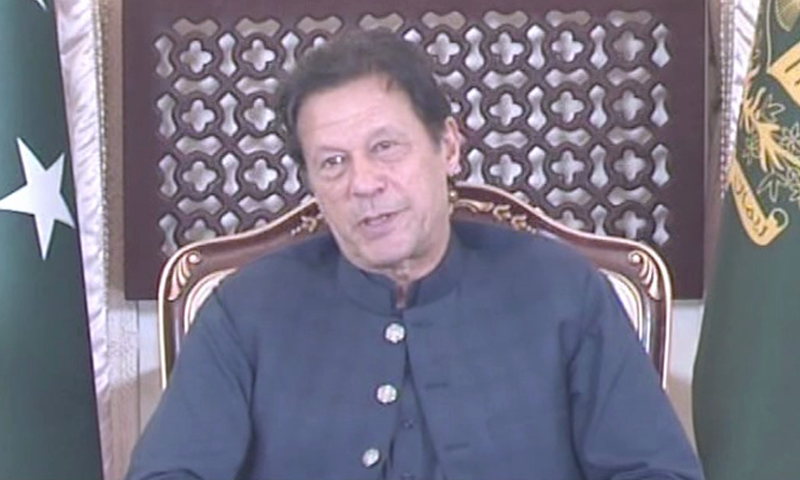 Prime Minister Imran Khan interacts with the Afghan media. — DawnNewsTV