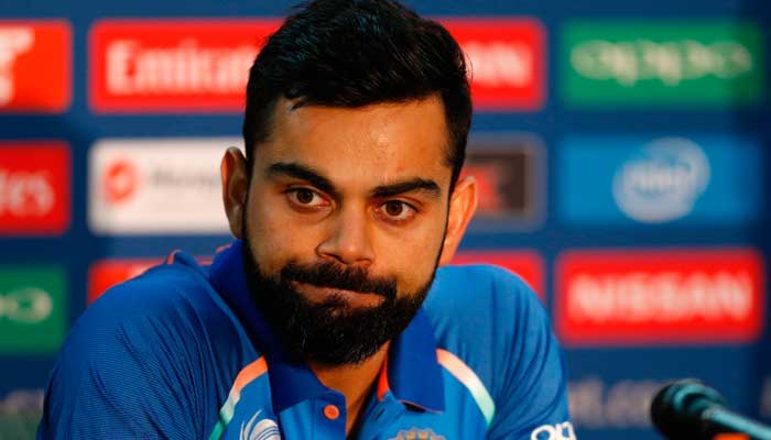 Indian skipper Virat Kohli during a press conference. Photo: AFP