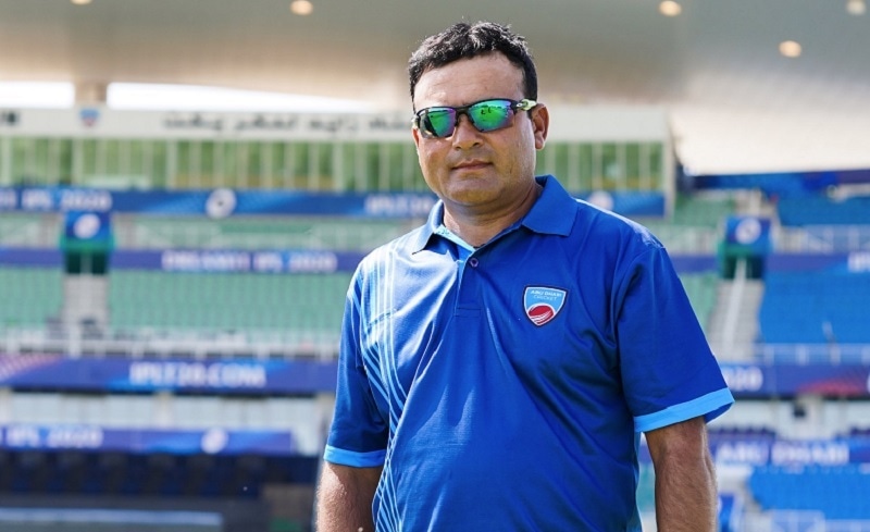 A file photo of Abu Dhabi Cricket Stadium's pitch curator Mohan Singh. — Picture courtesy: Abu Dhabi Cricket/Twitter