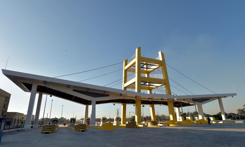 This photo taken on Nov. 26, 2022 shows toll station of an underwater tunnel in Chattogram, Bangladesh. The underwater tunnel in Bangladesh built by a Chinese company has marked the civil works completion of its south tube.(Photo: Xinhua)