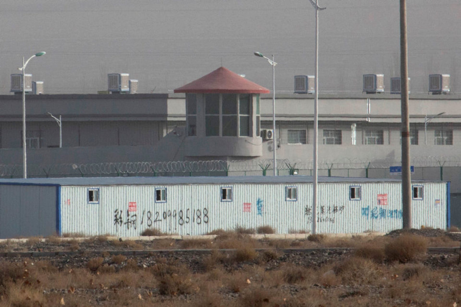 A guarded facility in the Kunshan Industrial Park in Artux in western China's Xinjiang region, December 3, 2018.