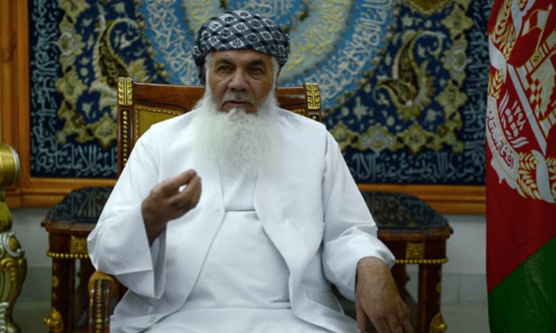 Afghan warlord and former Mujahideen leader Ismail Khan gestures as he speaks during an interview with AFP at his residence in Herat province, Afghanistan. — AFP/File