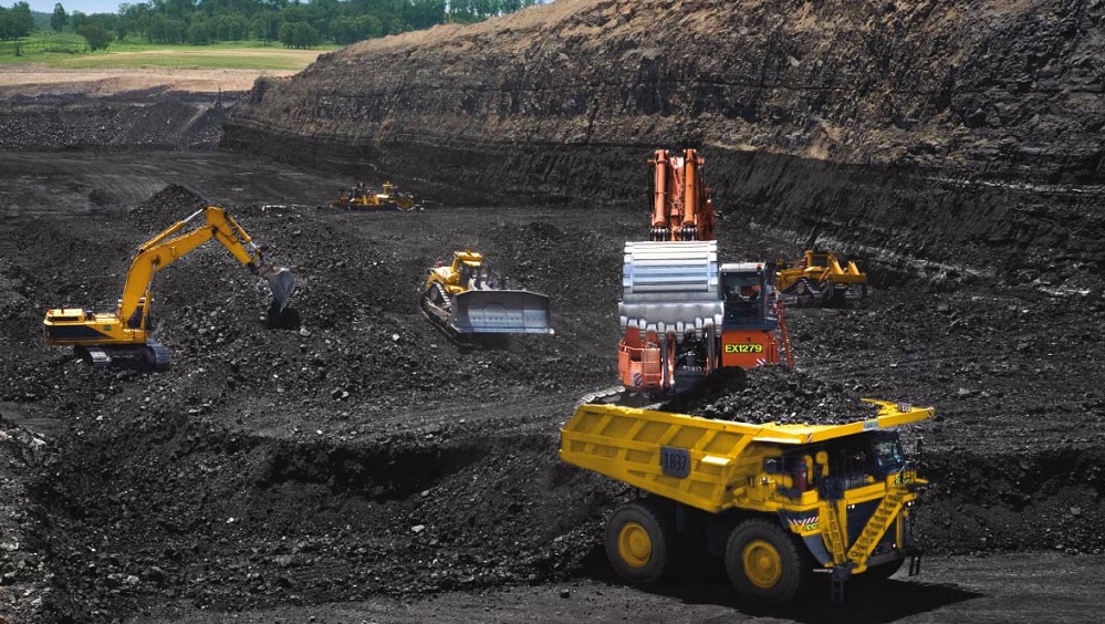 Machines Working at Coal Power Plant