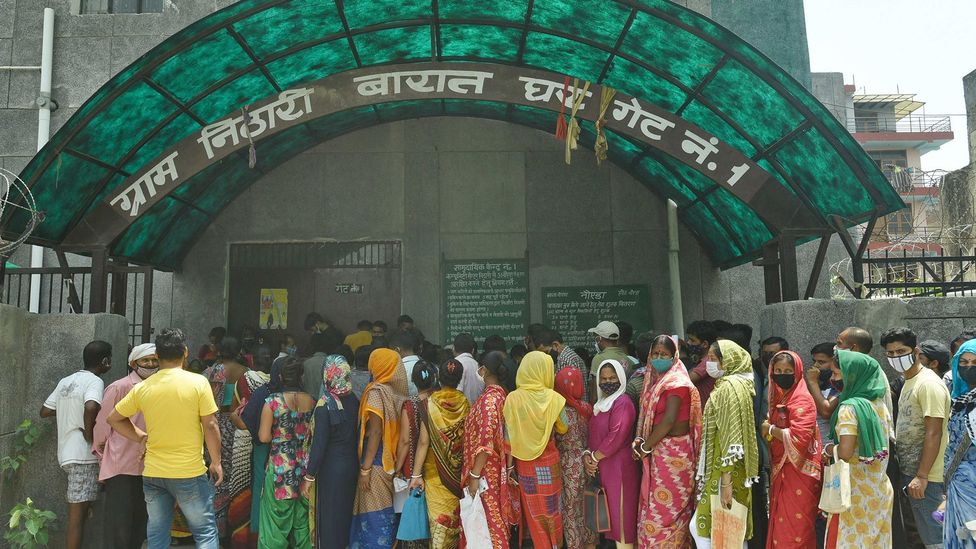 Making vaccine centres easy for locals to get too - like this one in India - makes them more likely to be used (Credit: Sunil Ghosh/Hindustan Times/Getty Images)