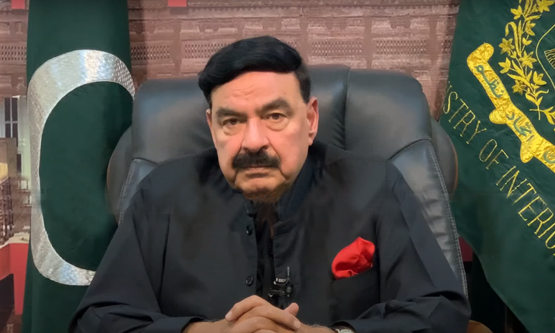 This file photo shows Minister for Interior Sheikh Rashid Ahmed. — DawnNewsTV/File