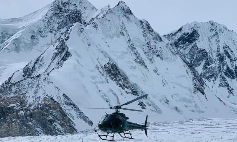 The Pakistan Army embarked on a search and rescue mission on Saturday after three climbers went missing while attempting to summit the world's second-highest mountain. — Photo courtesy author