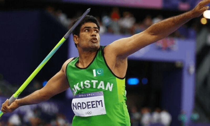 Arshad Nadeem at the Paris Olympics 2024 men’s javelin final at Stade de France, France, Paris, Aug 8. — Reuters