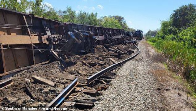 Part of the track near the Manatee County-Sarasota County border appeared to have been broken in the aftermath