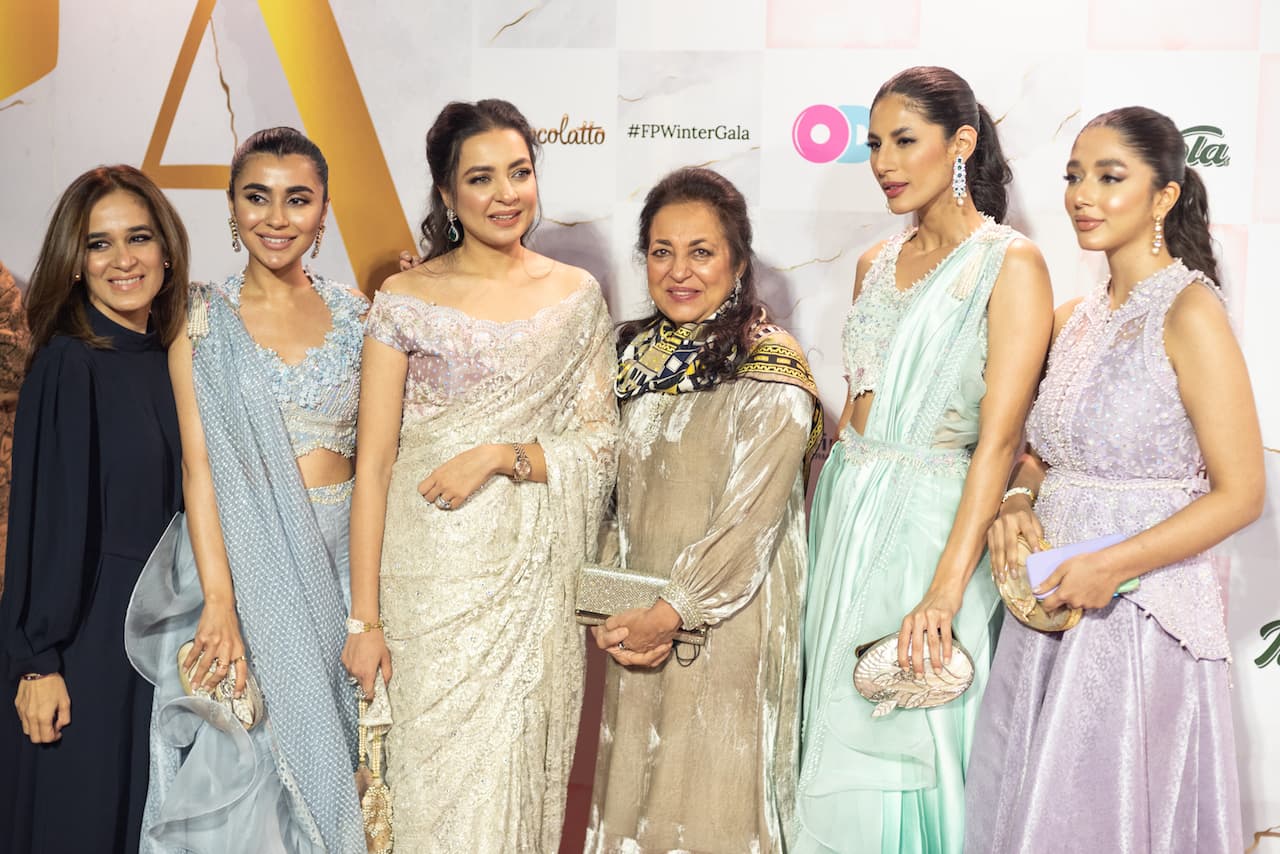 Farah Talib Aziz with her three muses and daughter Maliha Aziz