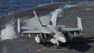 Super Hornet on Nimitz