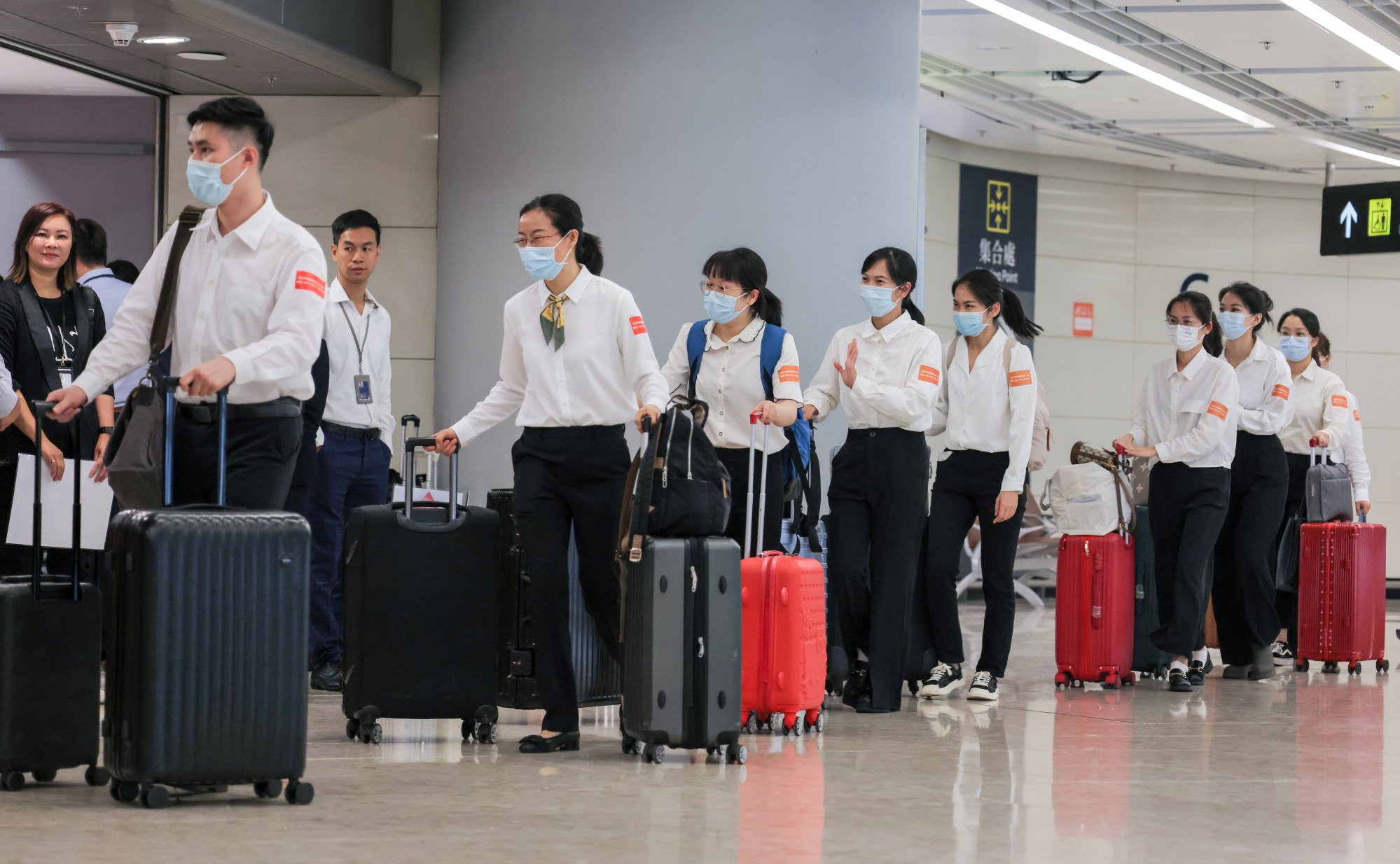 Participants in a Greater Bay Area talent programme arrive in Hong Kong in April. Photo: Jelly Tse